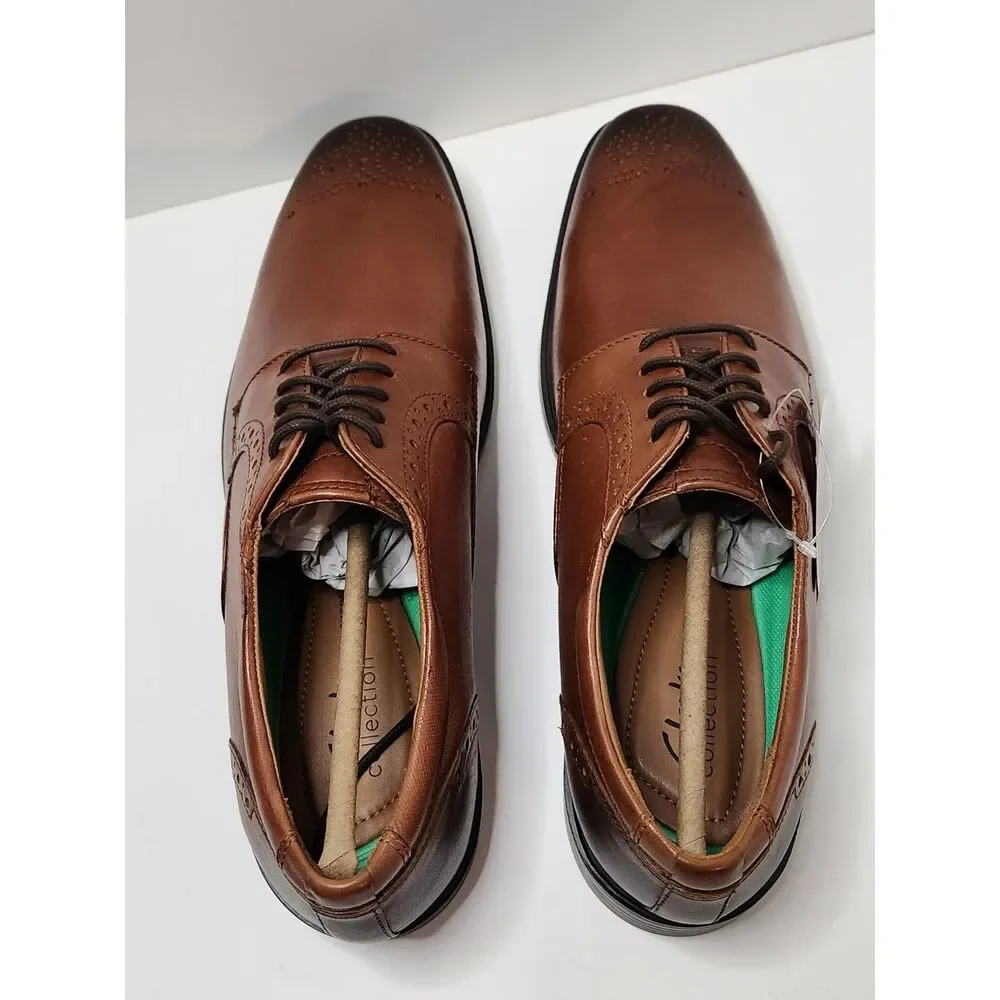 Clarks Clarkslite Men’s Dress Shoes Size 13 Tan Combi Tie